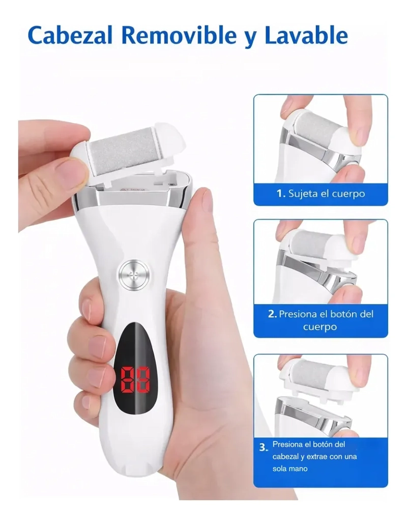 REMOVEDOR CALLOS ELE CTRICO RECARGABLE LIMA 2 EN 1 WATERPROOF - 5