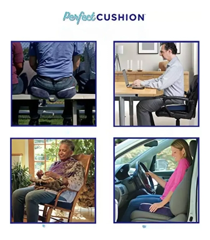 COJIN GEL ESPUMA VISCOELASTICA SOPORTE LUMBAR ERGONOMICO - 8