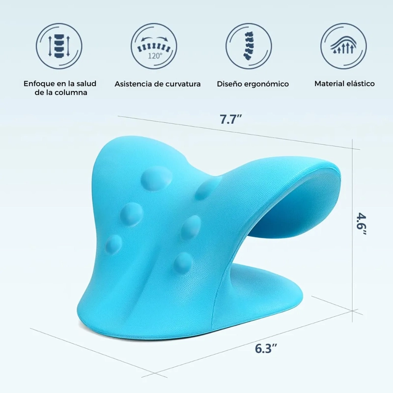 ALMOHADA TRACCION CERVICAL CORRECTOR MASAJE CUELLO HOMBROS - 6