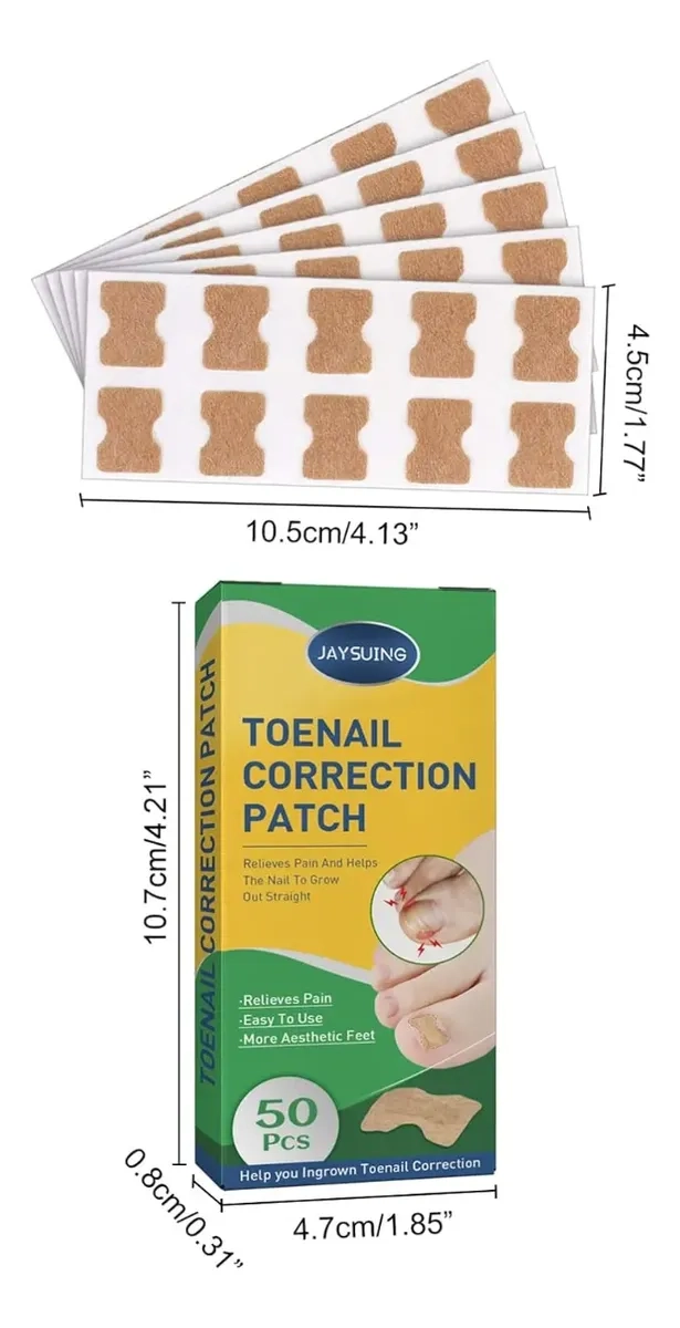 PACK 50 PARCHES UÑAS ENCARNADAS CORRECTOR DE CRECIMIENTO - 5