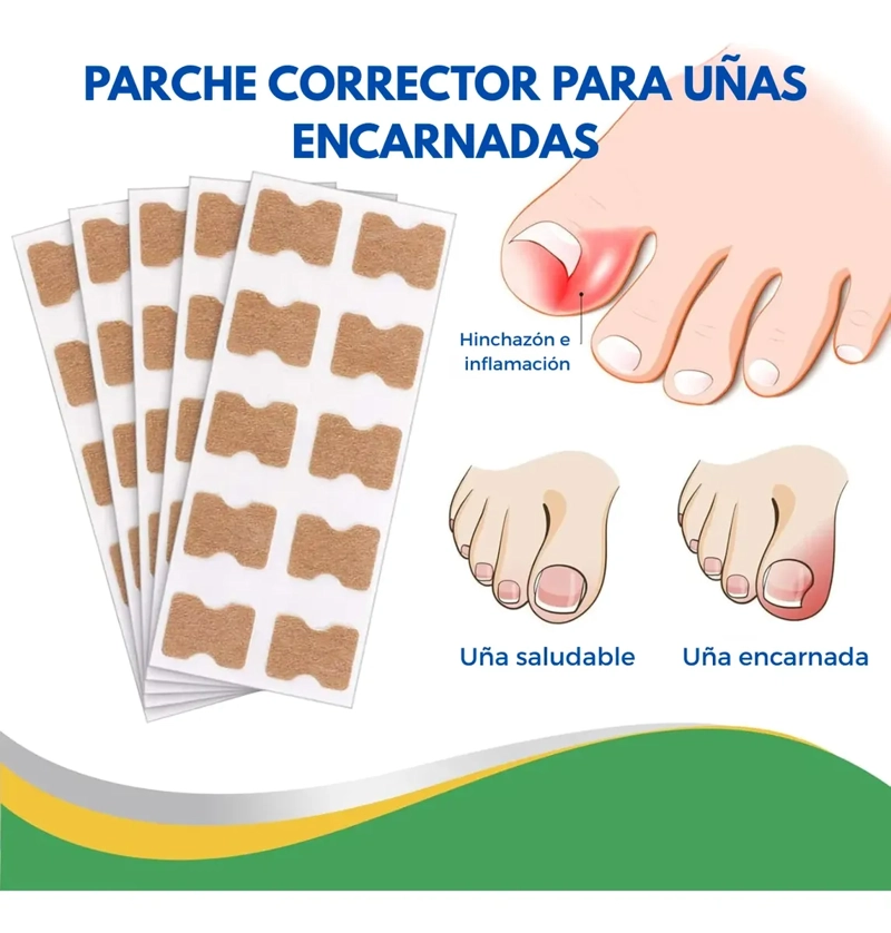 PACK 50 PARCHES UÑAS ENCARNADAS CORRECTOR DE CRECIMIENTO - 6