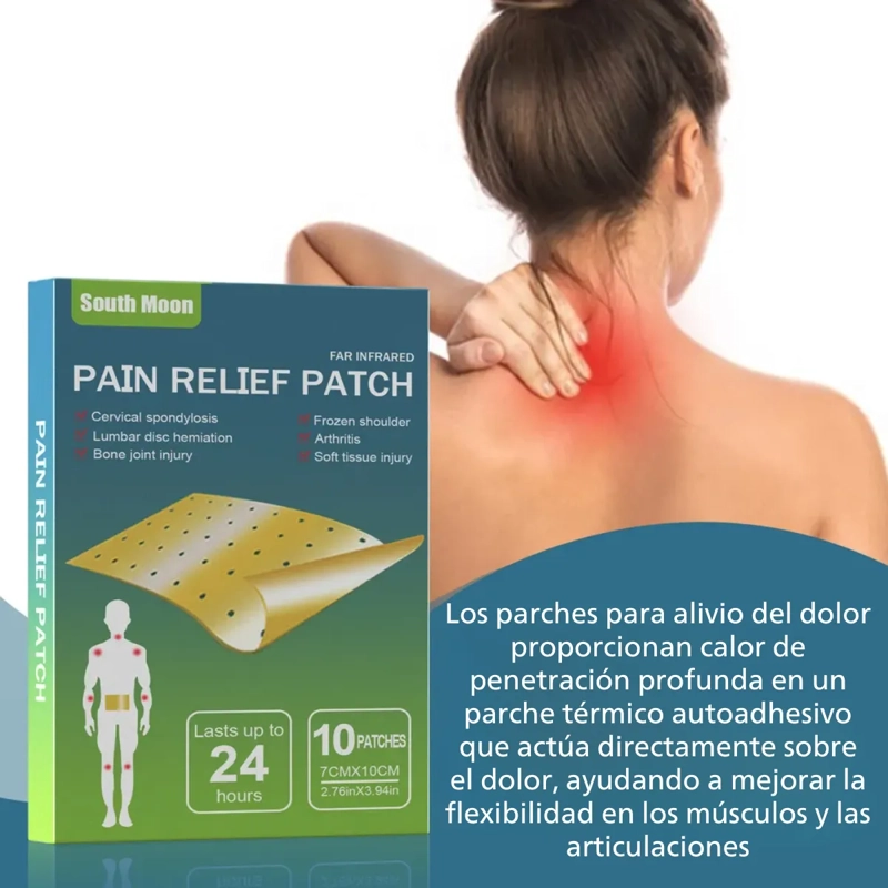 PACK 10 PARCHES MENTOLADOS ALIVIO DOLOR MUSCULAR ARTICULAR - 3