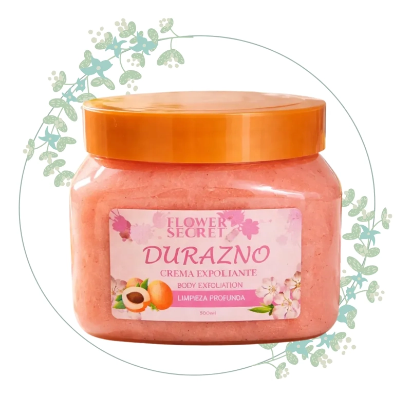 EXFOLIANTE AZUCAR Y SAL ORGANICO DURAZNO 500ML FLOWER SECRET - 1