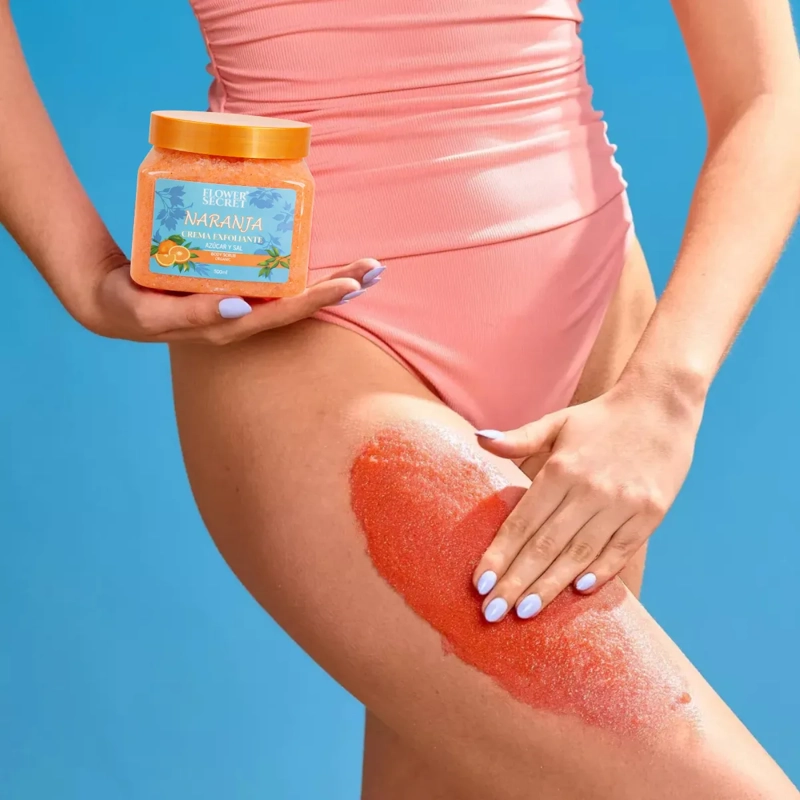EXFOLIANTE AZUCAR Y SAL ORGANICO NARANJA 500ML FLOWER SECRET - 5