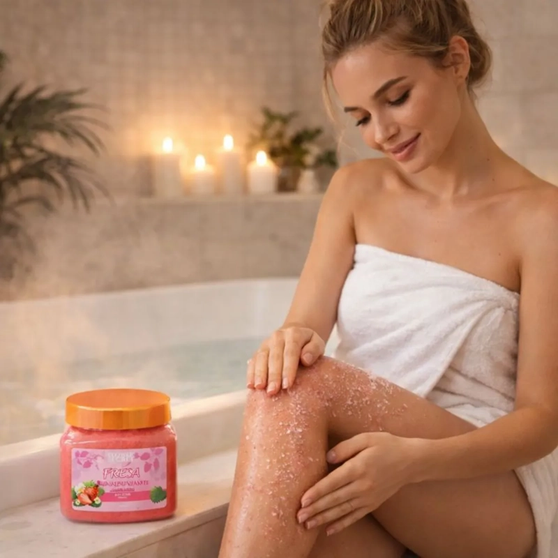 EXFOLIANTE AZUCAR SAL ORGANICO FRUTILLA 500ML FLOWER SECRET - 3