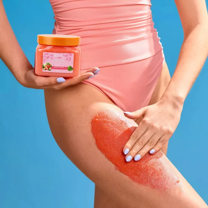 EXFOLIANTE AZUCAR SAL ORGANICO FRUTILLA 500ML FLOWER SECRET - 5