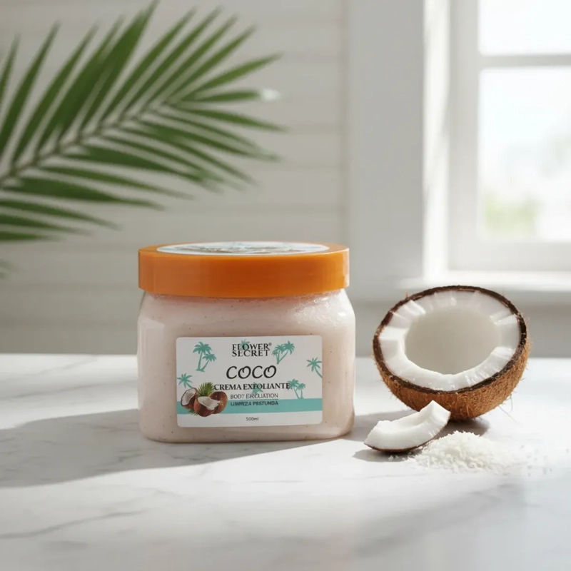 EXFOLIANTE AZUCAR Y SAL ORGANICO COCO 500ML FLOWER SECRET - 2