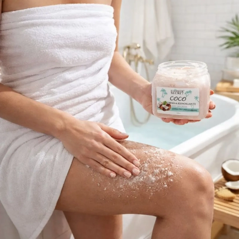 EXFOLIANTE AZUCAR Y SAL ORGANICO COCO 500ML FLOWER SECRET - 4
