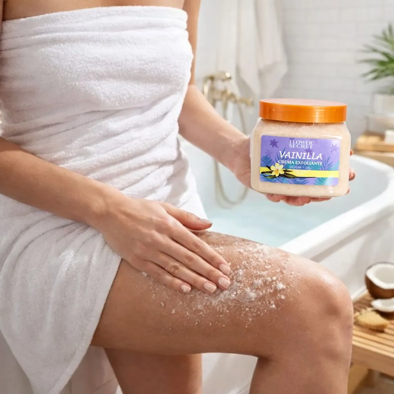 EXFOLIANTE AZUCAR SAL ORGANICO VAINILLA 500ML FLOWER SECRET - 3
