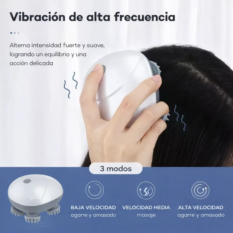 MASAJEADOR DE CABEZA CUERO CABELLUDO PORTATIL ELE CTRICO - 3