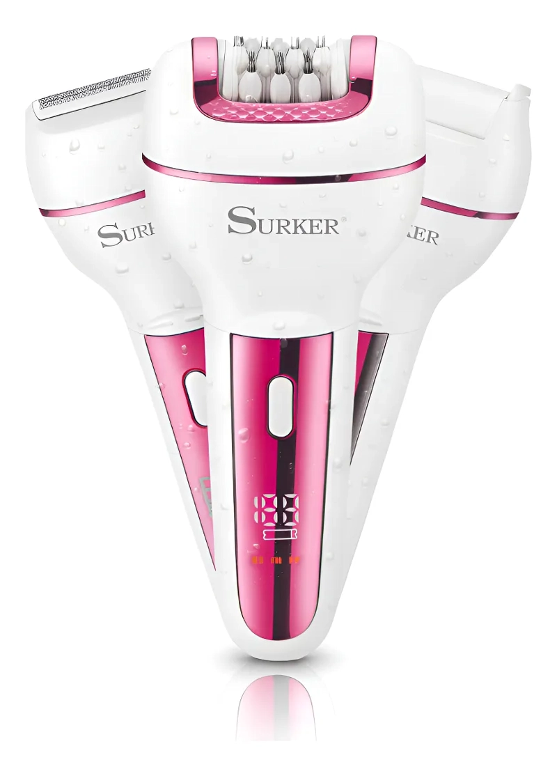 MAQUINA DEPILADORA AFEITADORA PORTATIL MUJER WATERPROOF 3EN1 BLANCO - 1