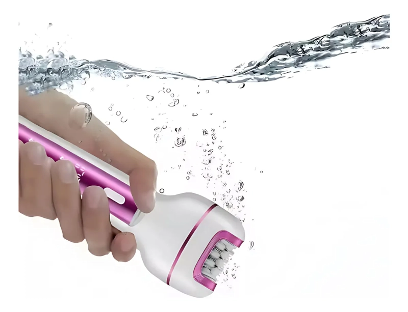 MAQUINA DEPILADORA AFEITADORA PORTATIL MUJER WATERPROOF 3EN1 BLANCO - 5