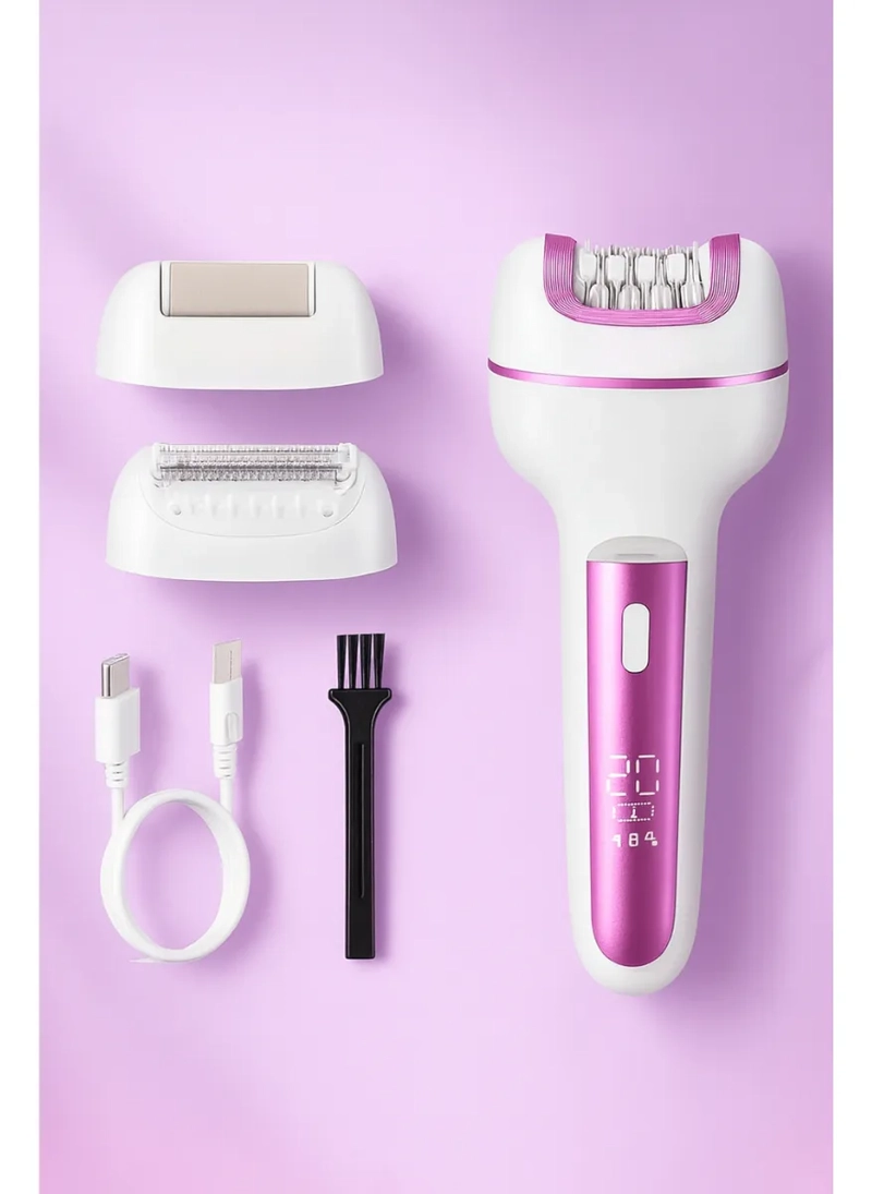 MAQUINA DEPILADORA AFEITADORA PORTATIL MUJER WATERPROOF 3EN1 BLANCO - 7