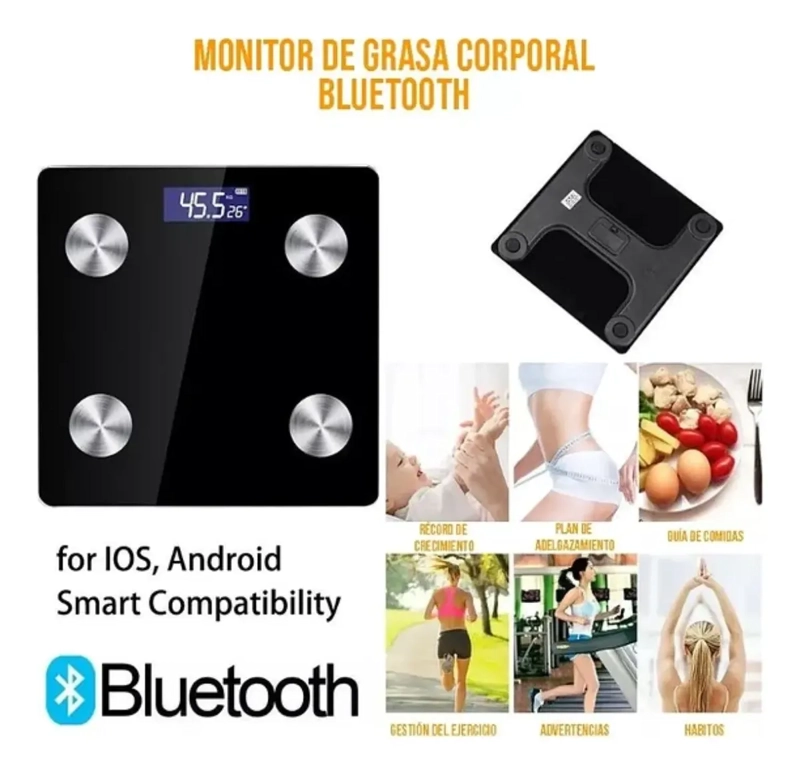 BASCULA ELECTRONICA INTELIGENTE IRM APP GRASA CORPORAL 180KG - 5