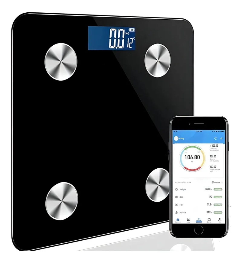BASCULA ELECTRONICA INTELIGENTE IRM APP GRASA CORPORAL 180KG - 6