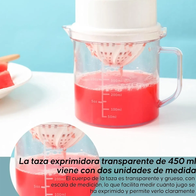 EXPRIMIDOR DE JUGO MANUAL PARA NARANJA Y LIMON CON JARRA - 3