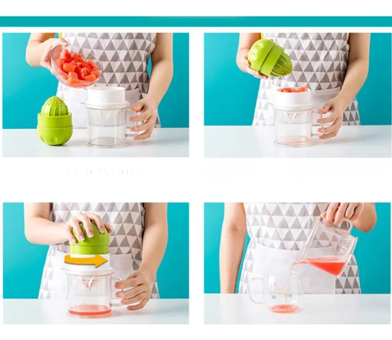 EXPRIMIDOR DE JUGO MANUAL PARA NARANJA Y LIMON CON JARRA - 7