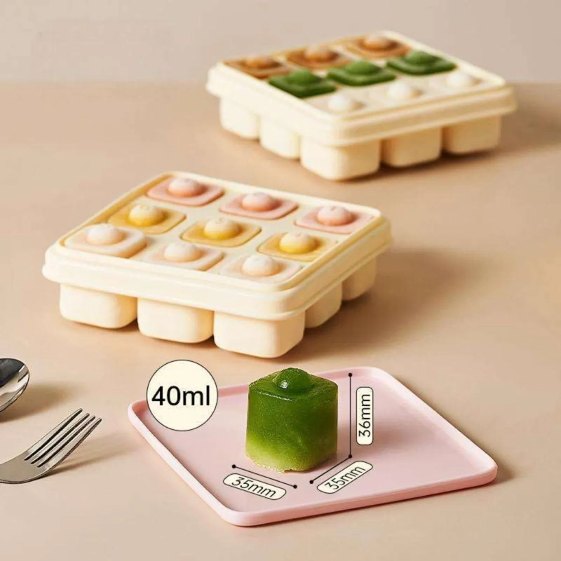 CUBETA MOLDE DE SILICONA CON TAPA PARA HIELO ALIMENTOS - 4