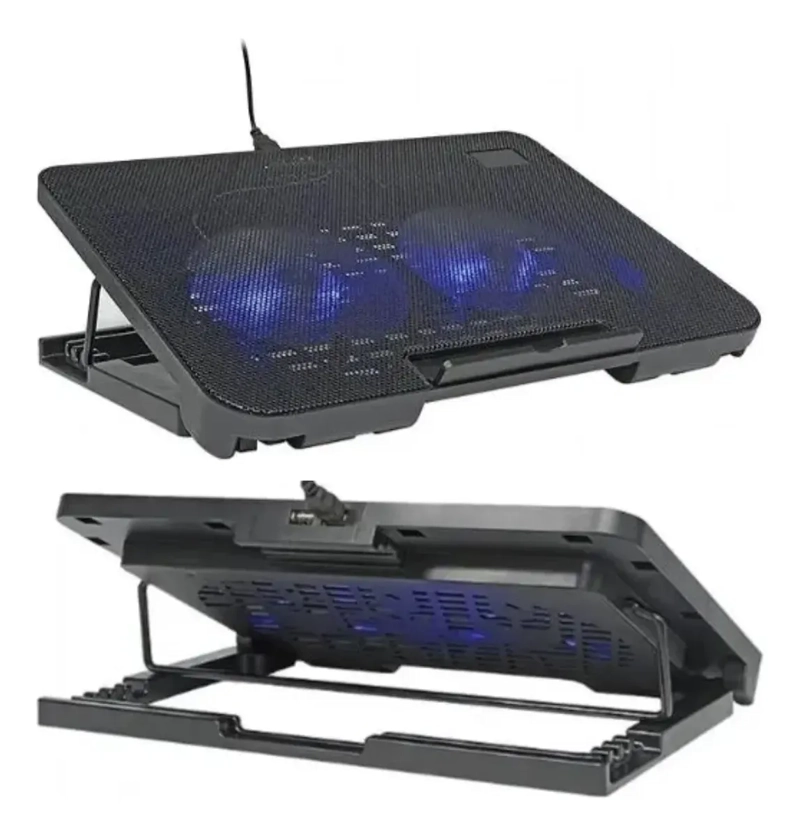 BASE SOPORTE DOBLE VENTILADOR REFRIGERANTE LAPTOP NOTEBOOK - 6