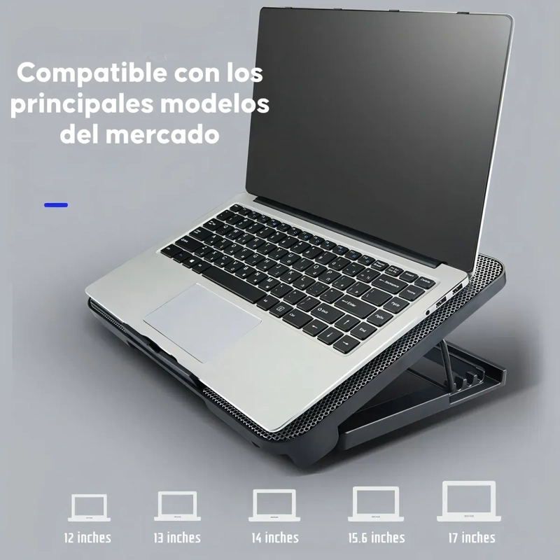 BASE SOPORTE DOBLE VENTILADOR REFRIGERANTE LAPTOP NOTEBOOK - 8