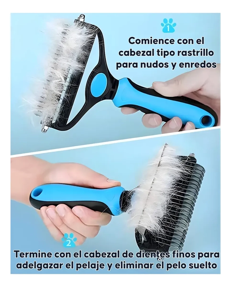 PEINE SACANUDOS DESLANADOR PELO LARGO CORTO PERRO GATO - 7