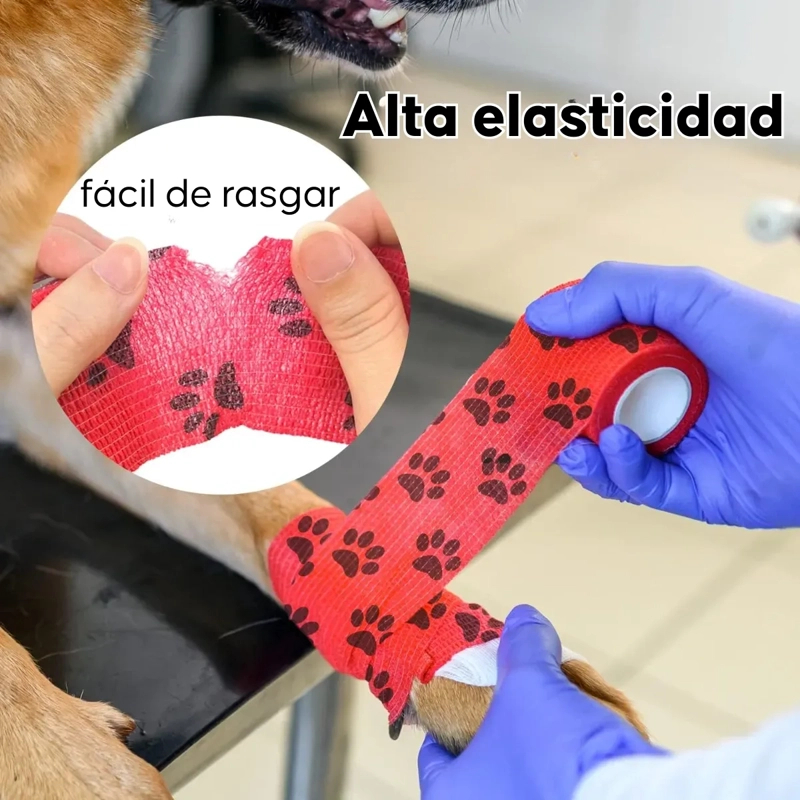 VENDA COHESIVA PARA HERIDAS MASCOTAS AUTOADHERENTE 5CMX4CM - 2