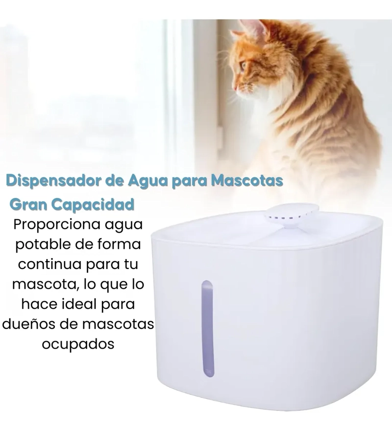 BEBEDERO AUTOMATICO FUENTE MASCOTAS PERRO GATO CON FILTRO - 2