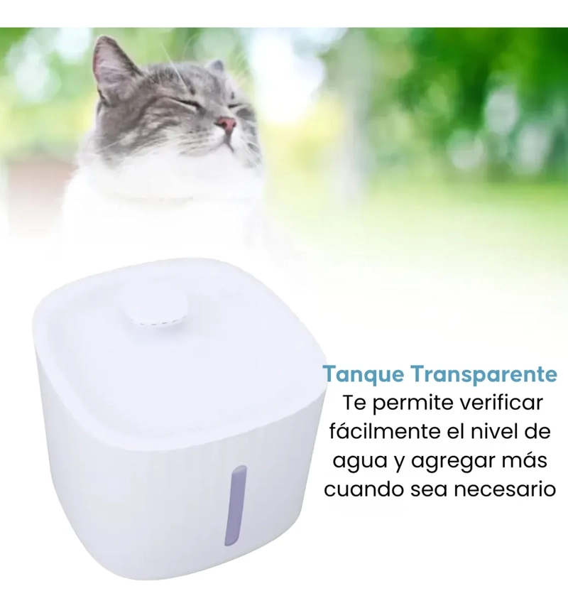BEBEDERO AUTOMATICO FUENTE MASCOTAS PERRO GATO CON FILTRO - 4