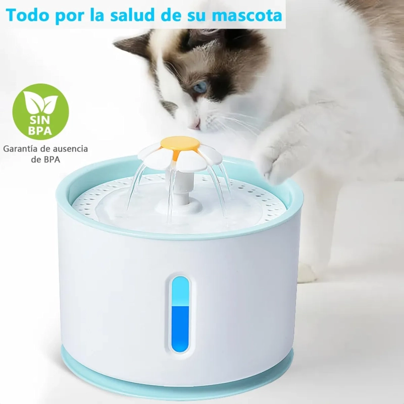 FUENTE DE AGUA PARA GATOS Y PERROS 2 4 LITROS SILENCIOSA - 4