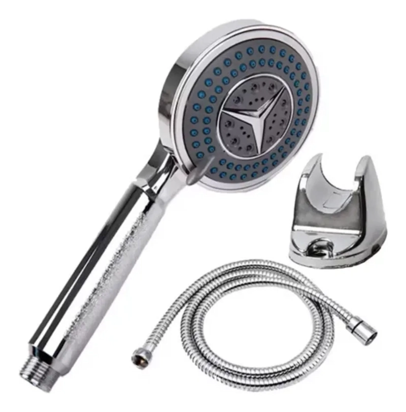 KIT DE DUCHA COMPLETO CABEZAL CIRCULAR SOPORTE FLEXIBLE 1.5M - 1