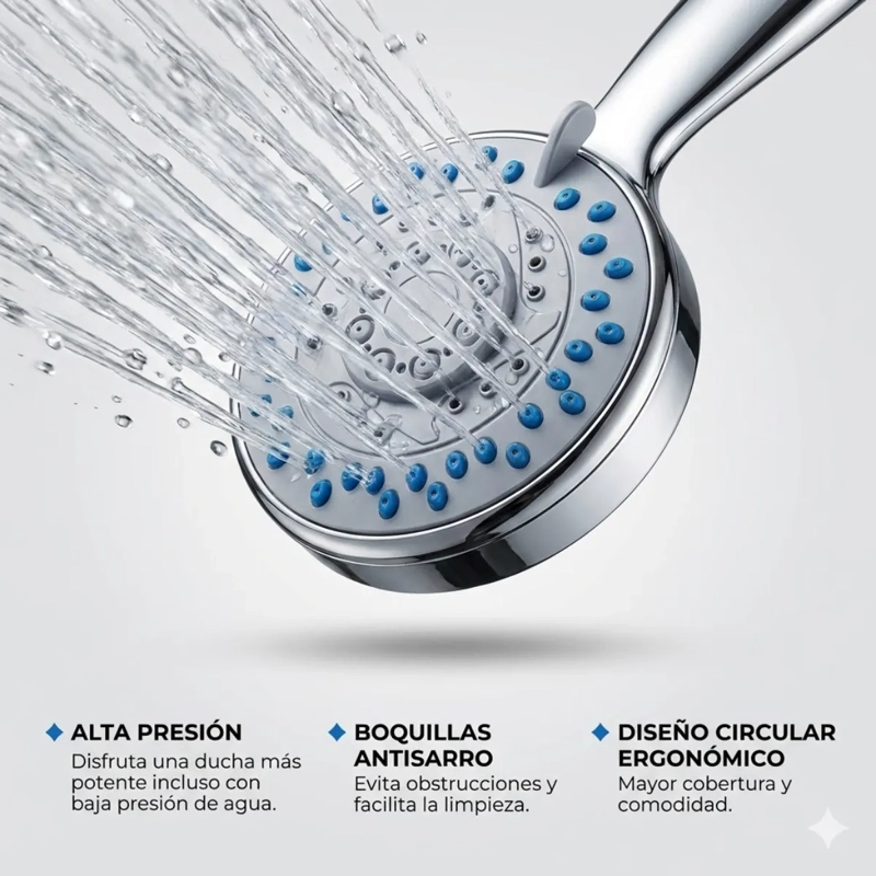 MANGO CABEZAL DUCHA CIRCULAR ALTA PRESION ANTISARRO - 3
