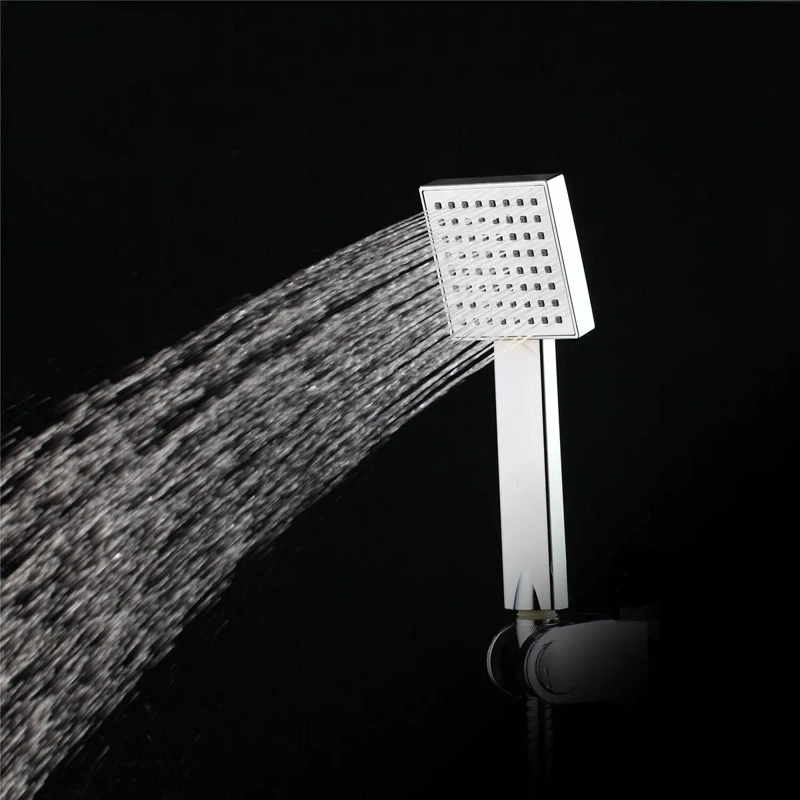SET DE DUCHA CABEZAL CUADRADO CON FLEXIBLE 1.5 M Y SOPORTE - 4