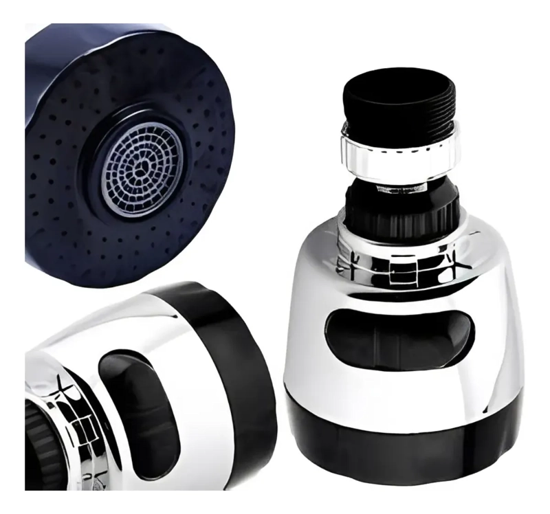 CABEZAL ADAPTADOR AIREADOR GRIFO GIRATORIO 360 AHORRA AGUA - 3