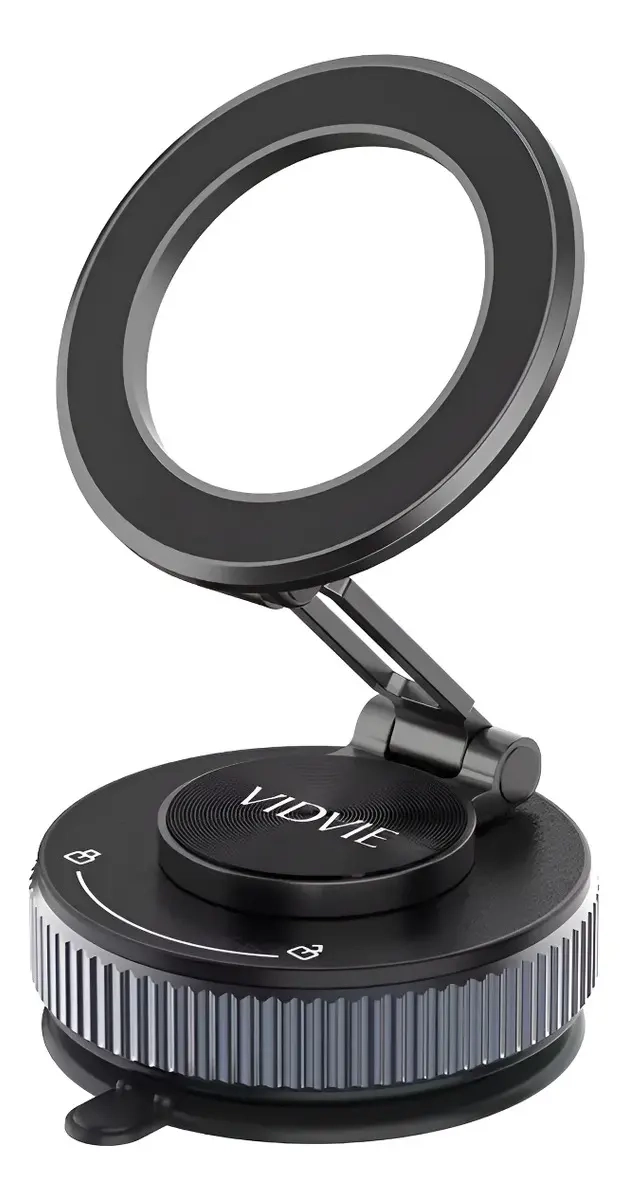 SOPORTE PLEGABLE VIDVIE MAGNE TICO PARA CELULAR 360° CON VENTOSA NEGRO - 2