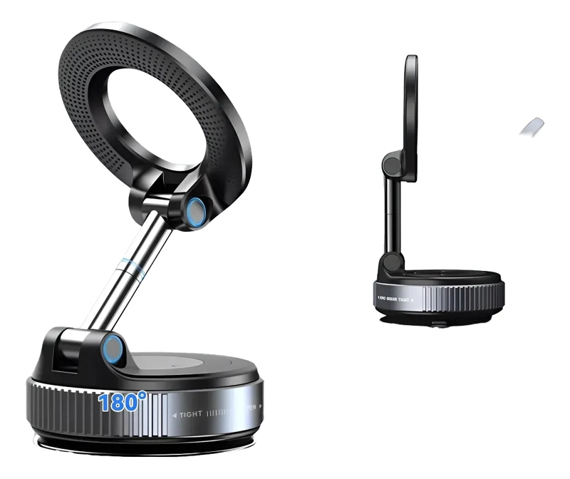 SOPORTE PLEGABLE VIDVIE MAGNE TICO PARA CELULAR 360° CON VENTOSA NEGRO - 3