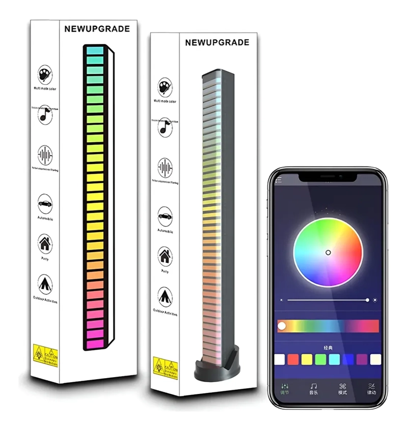 BARRA DE LUZ LED RGB RITMICA SENSOR SONIDO AUDIORITMICA - 7