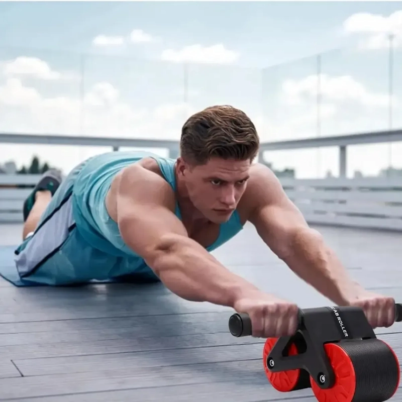 RUEDA ABDOMINAL DOBLE PLEGABLE PARA EJERCICIO FITNESS GYM - 6