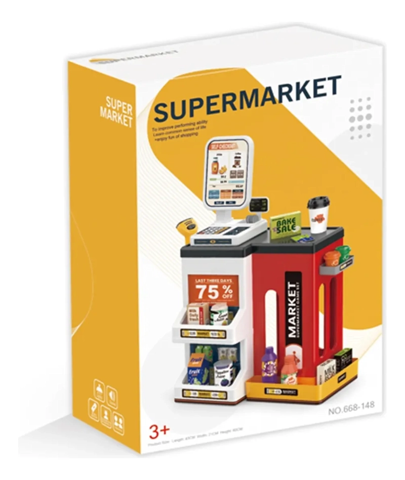 SET DE JUGUETE SUPERMARKET CAJA REGISTRADORA Y ACCESORIOS - 7