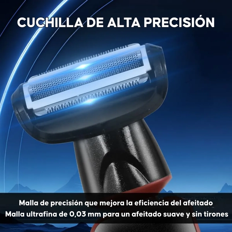 AFEITADORA HOMBRE 3EN1 RECARGABLE BARBA NARIZ SURKER SK-1200 - 6