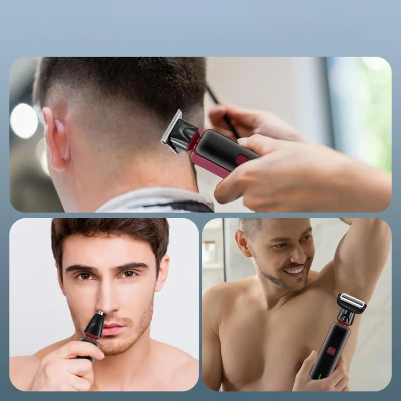 AFEITADORA HOMBRE 3EN1 RECARGABLE BARBA NARIZ SURKER SK-1200 - 7