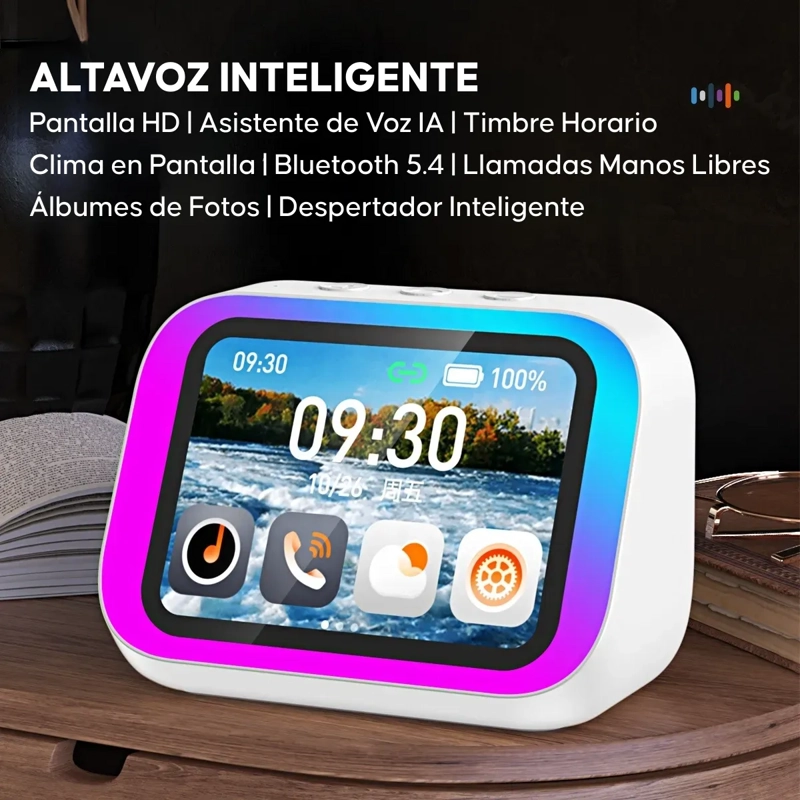 PARLANTE BLUETOOTH CON RELOJ DESPERTADOR PANTALLA DIGITAL - 3