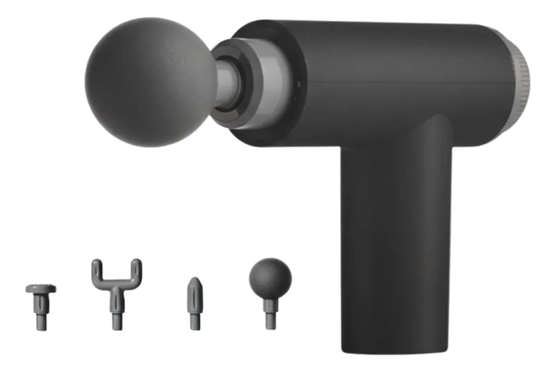 PISTOLA MASAJEADOR MUSCULAR PERCUSION ELE CTRICO +4 CABEZALES - 1