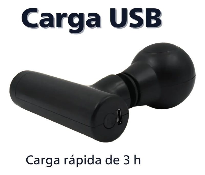 MINI PISTOLA MASAJE MUSCULAR CERVICAL FASCIAL GUN PORTATIL - 3