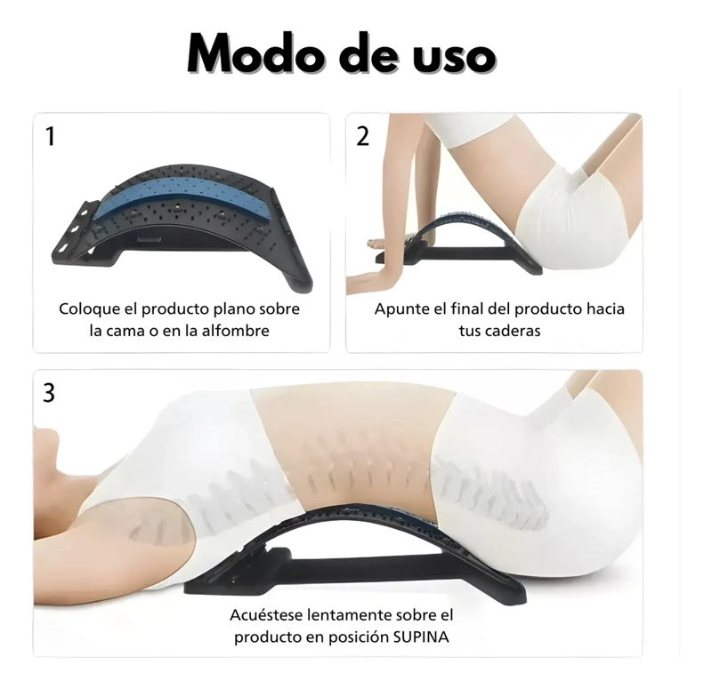 SOPORTE ESTIRADOR LUMBAR ESPALDA BAJA 3 NIVELES - 3