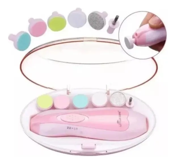 CORTA UÑA ELE CTRICO BEBE  LIMA PULIDO BEBE S A PILA COLOR ROSA - 2