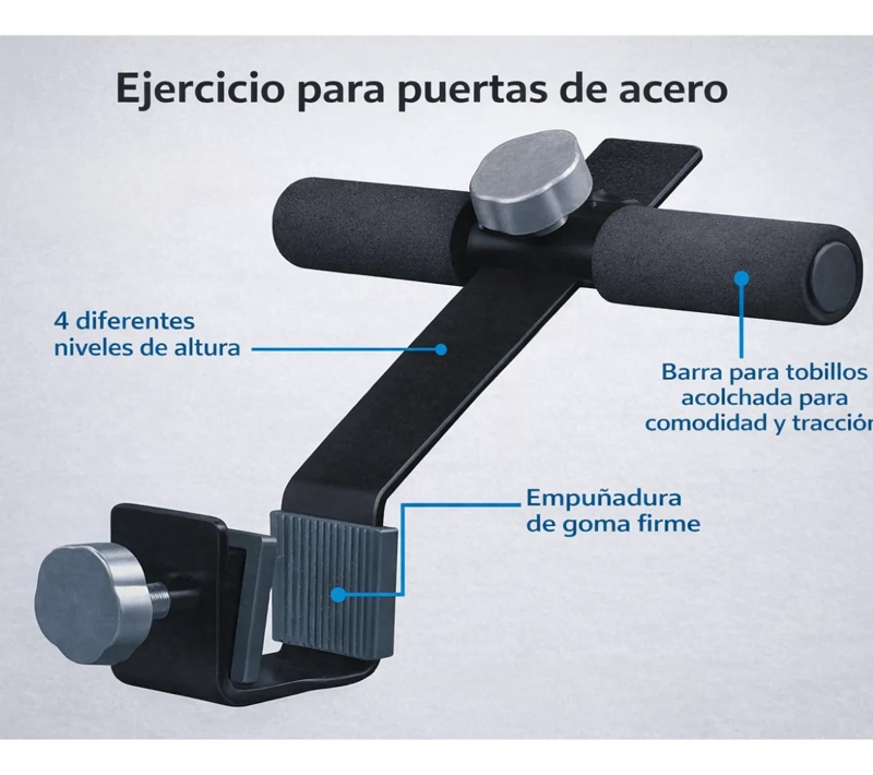 BARRA PARA ABDOMINALES AJUSTABLE PARA PUERTA PORTATIL - 3