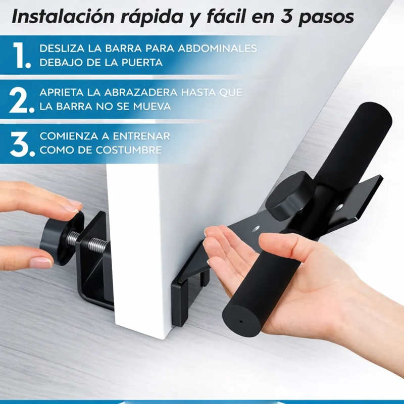 BARRA PARA ABDOMINALES AJUSTABLE PARA PUERTA PORTATIL - 4