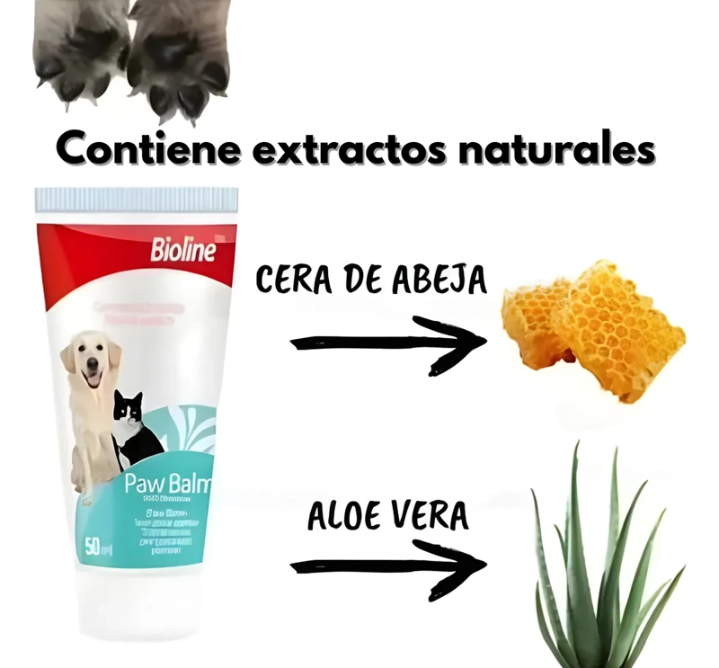 BALSAMO HIDRATANTE PATAS PERROS GATOS BIOLINE PAW BALM 50G - 3
