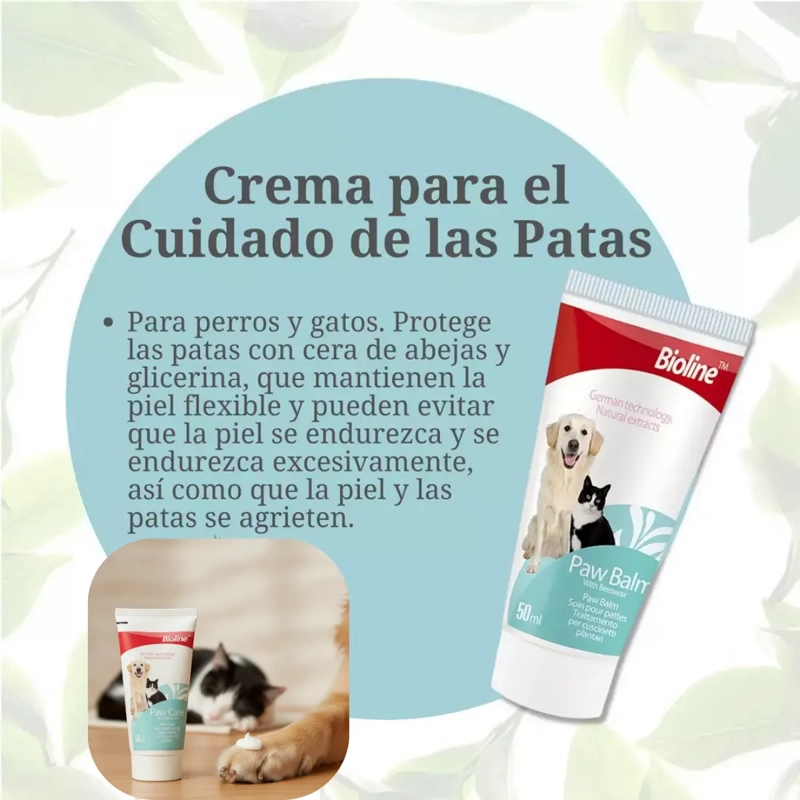 BALSAMO HIDRATANTE PATAS PERROS GATOS BIOLINE PAW BALM 50G - 4