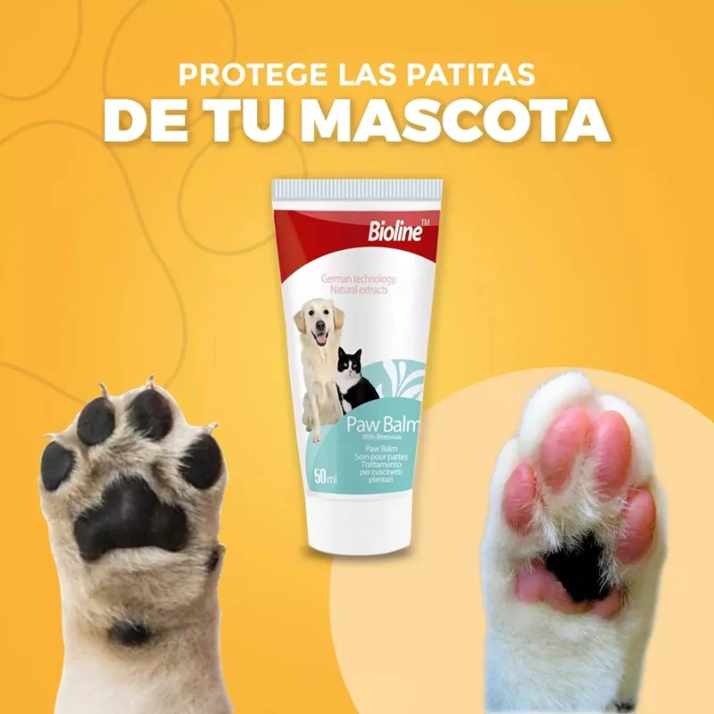 BALSAMO HIDRATANTE PATAS PERROS GATOS BIOLINE PAW BALM 50G - 7